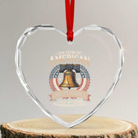 250 years Of America Independence Heart Crystal Glass Ornament 250th American Anniversary Liberty Bell - Wonder Print Shop