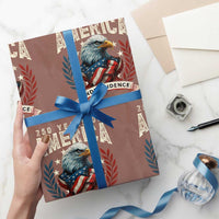 250 Years Of America Wrapping Paper Roll 250th American Anniversary Independence Bald Eagle - Wonder Print Shop