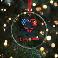 250 Years of American Compassion Crystal Glass Ornament Patriotic Medical Worker - Wonder Print Shop