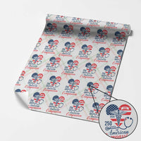 250 Years of American Compassion Wrapping Paper Roll Patriotic Medical Worker - Wonder Print Shop