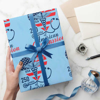 250 Years of American Compassion Wrapping Paper Roll Patriotic Medical Worker - Wonder Print Shop