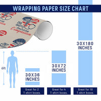 250 Years of American Compassion Wrapping Paper Roll Patriotic Medical Worker - Wonder Print Shop