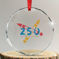 250 Years of Eating Crayons Crystal Glass Ornament Funny Military Crayon Joke Veterans Marines - Wonder Print Shop