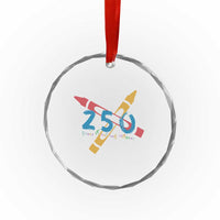 250 Years of Eating Crayons Crystal Glass Ornament Funny Military Crayon Joke Veterans Marines - Wonder Print Shop