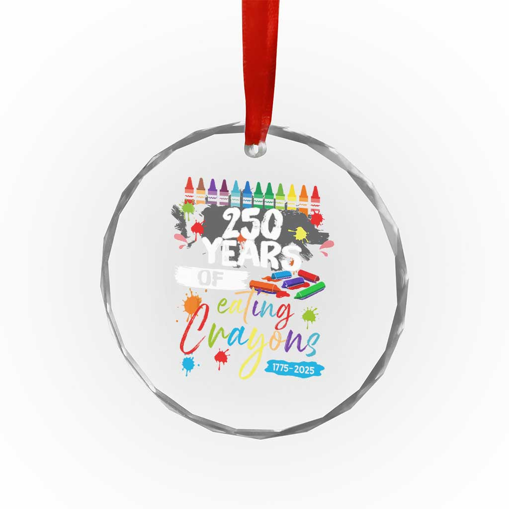 250 Years Of Eating Crayons Crystal Glass Ornament Marine Veteran 250th Anniversary TS10