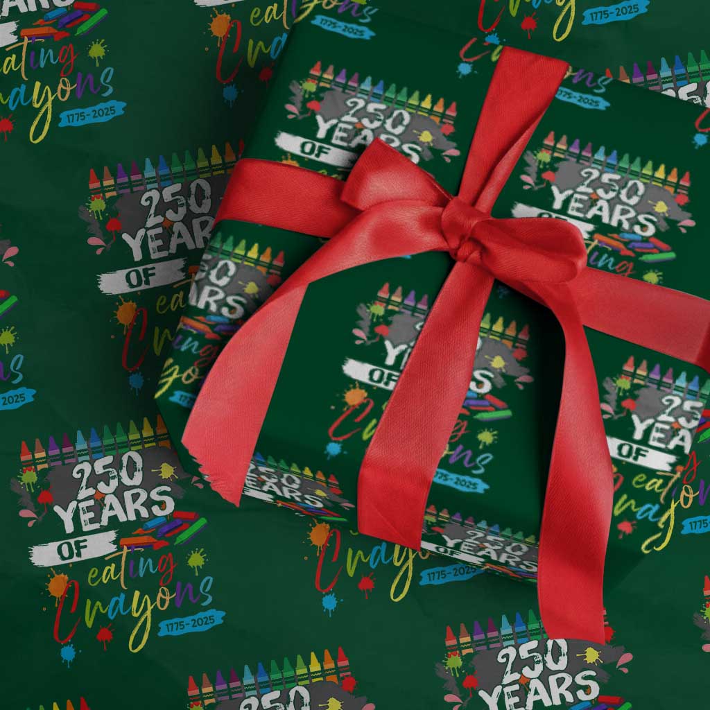 250 Years Of Eating Crayons Wrapping Paper Roll Marine Veteran 250th Anniversary - Wonder Print Shop