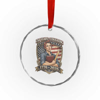 250 Years Of Educating America Crystal Glass Ornament Proud Teacher Patriotic Gift