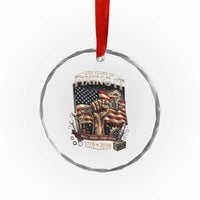 250 Years Of Fixing It Mechanic Pride Crystal Glass Ornament America 250 Anniversary Gift