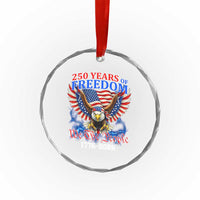 250 Years of Freedom 1776 2026 Patriotic Eagle Crystal Glass Ornament We The People USA Semiquincentennial - Wonder Print Shop