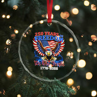 250 Years of Freedom 1776 2026 Patriotic Eagle Crystal Glass Ornament We The People USA Semiquincentennial - Wonder Print Shop