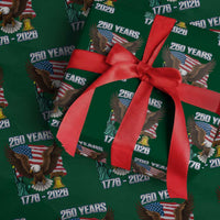 250 Years of Freedom 1776 2026 Patriotic Eagle Wrapping Paper Roll 4th of July American Flag Liberty Bell Statue of Liberty