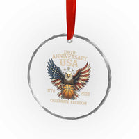 250 Years Of Freedom Basketball Crystal Glass Ornament Patriotic Athlete Gift