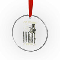 250 Years of Freedom Camo Flag Crystal Glass Ornament We The People Second Amendment 1776-2026 Patriotic