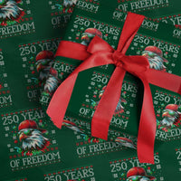 250 Years Of Freedom Christmas Wrapping Paper Roll 250th Anniversary USA Eagle Ugly Xmas - Wonder Print Shop