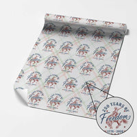250 Years Of Freedom Cowboy Wrapping Paper Roll Western 250th Anniversary USA 1776 2026