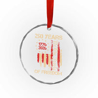 250 Years Of Freedom Crystal Glass Ornament 250th America Anniversary Independence Day