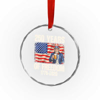 250 Years Of Freedom Crystal Glass Ornament Patriotic Uncle Sam