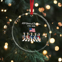 250 Years Of Freedom Crystal Glass Ornament Silly Goose Patriotic 4th of July