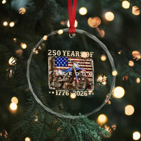 250 Years Of Freedom Dirt Bike Motocross 1776 2026 Crystal Glass Ornament