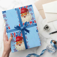 250 Years Of Freedom Wrapping Paper Roll Funny Santa Christmas in July