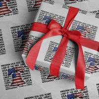250 Years Of Freedom Wrapping Paper Roll Red White Blue Liberty Bell