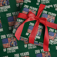 250 Years Of Freedom Wrapping Paper Roll Patriotic Uncle Sam