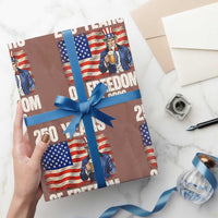 250 Years Of Freedom Wrapping Paper Roll Patriotic Uncle Sam