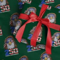 250 Years of Independece Patriotic Eagle Wrapping Paper Roll 1776 2026 USA Flag 4th of July Semiquincentennial - Wonder Print Shop