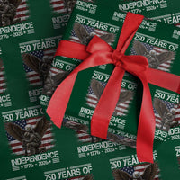 250 Years Of Independence Military Army Wrapping Paper Roll 250th Anniversary USA Bald Eagle