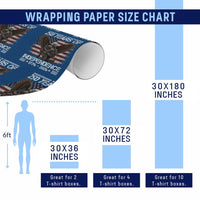 250 Years Of Independence Military Army Wrapping Paper Roll 250th Anniversary USA Bald Eagle