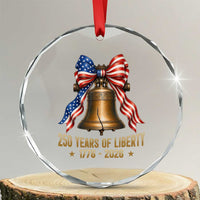 250 Years Of Liberty Crystal Glass Ornament American Heritage Bell Graphic