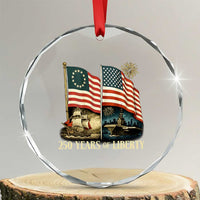 250 Years of Liberty Crystal Glass Ornament US 250th Anniversary Semiquincentennial 2026 Patriotic - Wonder Print Shop