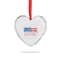 250 Years Of Service Semiquincentennial Heart Crystal Glass Ornament US Military Army Birthday American Flag - Wonder Print Shop