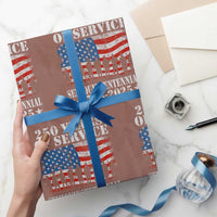 250 Years Of Service Semiquincentennial Wrapping Paper Roll US Military Army Birthday American Flag - Wonder Print Shop