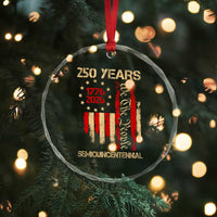 250 Years Semiquincentennial Crystal Glass Ornament 250th America Anniversary Independence Day
