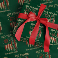 250 Years Semiquincentennial Wrapping Paper Roll 250th America Anniversary Independence Day