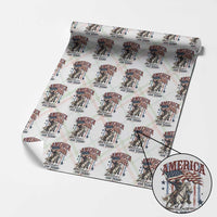 250 Years Since 1776 Cowboy on Horseback Wrapping Paper Roll Vintage Patriotic Western Style American Flag Semiquincentennial