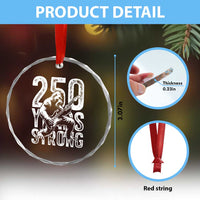 250 Years Strong Bigfoot Guitar Crystal Glass Ornament USA 250th Anniversary Gift
