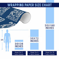 250 Years Strong Bigfoot Guitar Wrapping Paper Roll USA 250th Anniversary Gift