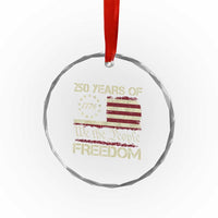 250 Years United States Crystal Glass Ornament We The People 1776 2026 Flag Memorial Day Patriotic 250th Birthday