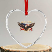 250 Years USA Heart Crystal Glass Ornament Patriotic Eagle America Flag 250th Anniversary 1776 2026