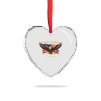 250 Years USA Heart Crystal Glass Ornament Patriotic Eagle America Flag 250th Anniversary 1776 2026