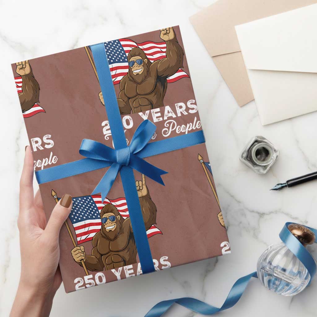 250 Years We The People Bigfoot Wrapping Paper Roll Funny Patriotic 1776 to 2026 US Semiquincentennial - Wonder Print Shop