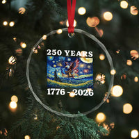 250th America Anniversary Crystal Glass Ornament Starry Night Patriotic Eagle Liberty Bell American Flag