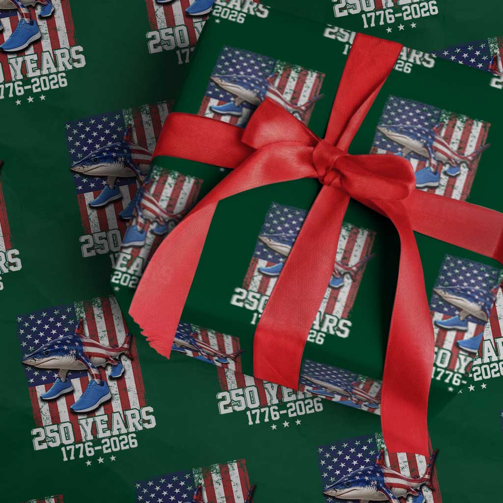 250th America Anniversary Wrapping Paper Roll Tralalero Tralala Italian Brainrot 4th of July Meme