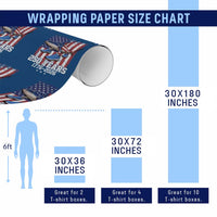 250th America Anniversary Wrapping Paper Roll Tralalero Tralala Italian Brainrot 4th of July Meme