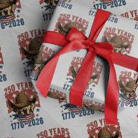 250th America Anniversary Wrapping Paper Roll Western Golden Retriever 4th of July