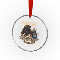 250th American Anniversary Crystal Glass Ornament 250 Years Of Freedom Independence American Flag - Wonder Print Shop