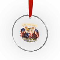 250th Anniversary Crystal Glass Ornament United States 250 Years Birthday 1776 2026 Eagle USA Flag