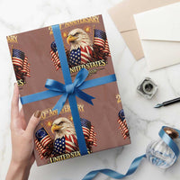 250th Anniversary Wrapping Paper Roll United States 250 Years Birthday 1776 2026 Eagle USA Flag
